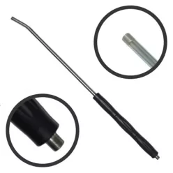 Hajlított mosószár fix markolattal, 700mm, fekete