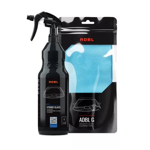 ADBL Hybrid Glass Cleaner 1L & G Towel - Vízlepergető üvegtisztító csomag