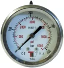 Trale Nyomásmérő óra 1/4"M hátsó csatlakozással, 63mm, 10bar
