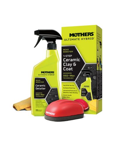 Mothers Ultimate Hybrid 1-Step Ceramic Clay & Coat - felülettisztító pad és kerámia detailer szettben