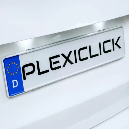 Plexiclick átlátszó rendszámtartó