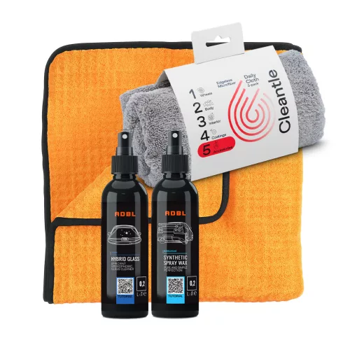 ADBL Synthetic Spray Wax 0,2L & Hybrid Glass Cleaner 0,2L- Vízlepergető csomag kiegészítőkkel