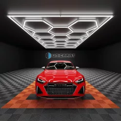   Unicarat Műhely világítás - 14 részes Hexagon lámpa kerettel (hideg fehér) 6500K