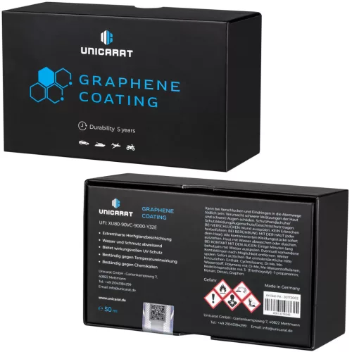 Unicarat Graphene Coating - Extra kemény grafén bevonat 10H - 5év